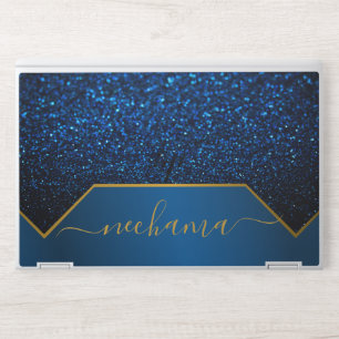 Modern Elegant Glitter Monogram  HP Laptop Skin