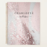 Modern, elegant, glitter, rose-silver planner<br><div class="desc">Modern,  glitter,  elegant planner.
Just edit your product in a few minutes. You can change the font/size/color and position using "further personalize".</div>