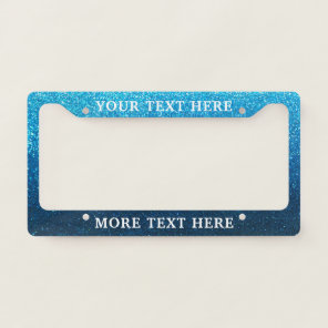 Modern Elegant Glitter Simple Bold Slogan Auto License Plate Frame