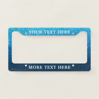 Modern Elegant Glitter Simple Bold Slogan Auto License Plate Frame