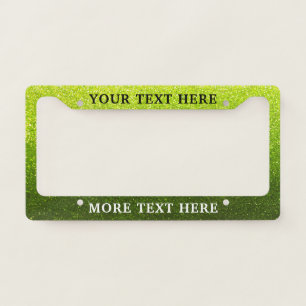 Modern Elegant Glitter Simple Bold Slogan Auto License Plate Frame