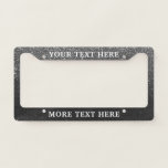 Modern Elegant Glitter Simple Bold Slogan Auto License Plate Frame