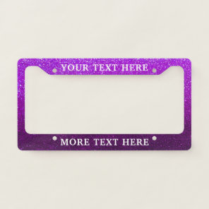 Modern Elegant Glitter Simple Bold Slogan Auto License Plate Frame