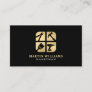 Modern Elegant Gold & Black Handyman Business Card