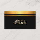 Modern Elegant gold black professional minimalist  Business Card