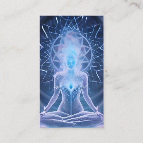 Modern Elegant Gold Chakra Spiritual Energy Yoga  Business Card