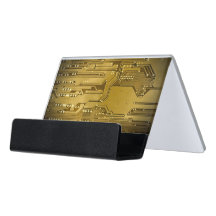 Modern Elegant Gold Circuit Board Photo