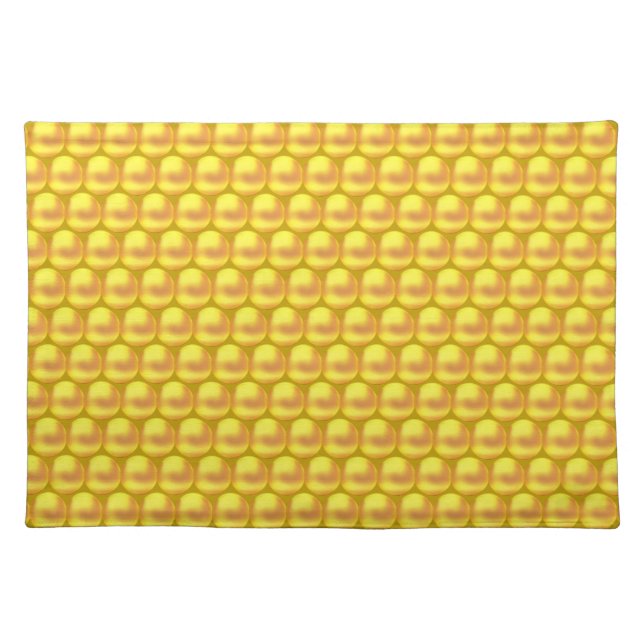 Modern Elegant Gold Dots Cloth Placemat (Front)