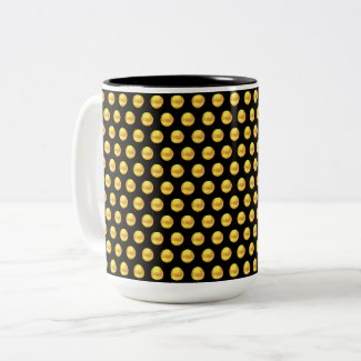 Modern Elegant Gold Dots on Black
