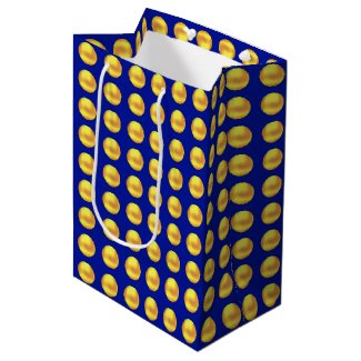 Modern Elegant Gold Dots on Blue
