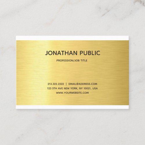 Modern Elegant Gold Effect Professional Luxury Business Card