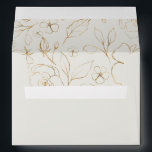 Modern Elegant Gold Floral Envelope<br><div class="desc">Elegant gold floral design inside envelope perfect for your coordinated wedding invitations.</div>