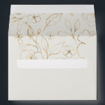 Modern Elegant Gold Floral Envelope<br><div class="desc">Elegant gold floral design inside envelope perfect for your coordinated wedding invitations.</div>