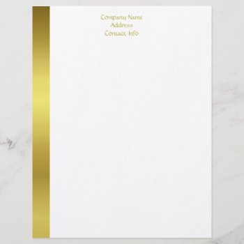 Modern Elegant Gold Foil Company Letterhead by ArtByApril at Zazzle