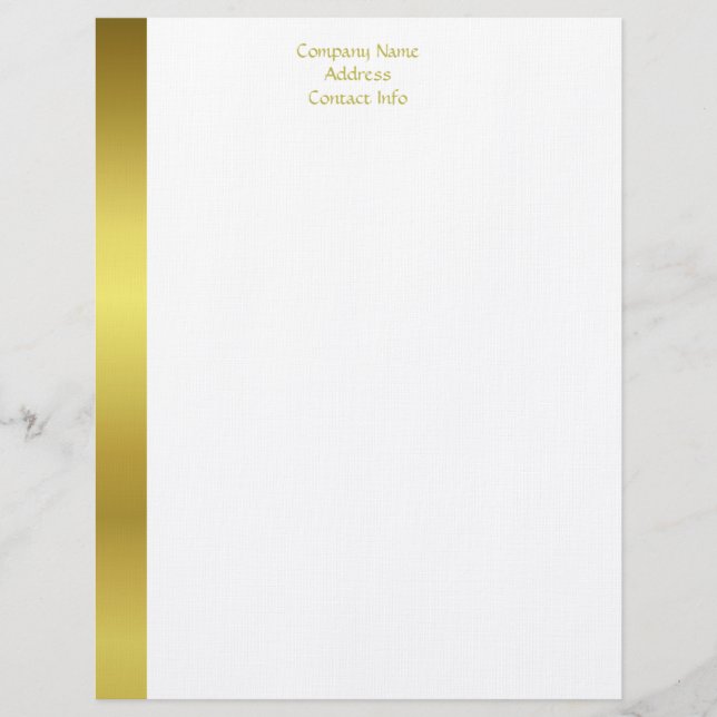 Modern Elegant Gold Foil Company Letterhead (Front)