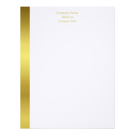Modern Elegant Gold Foil Company Letterhead