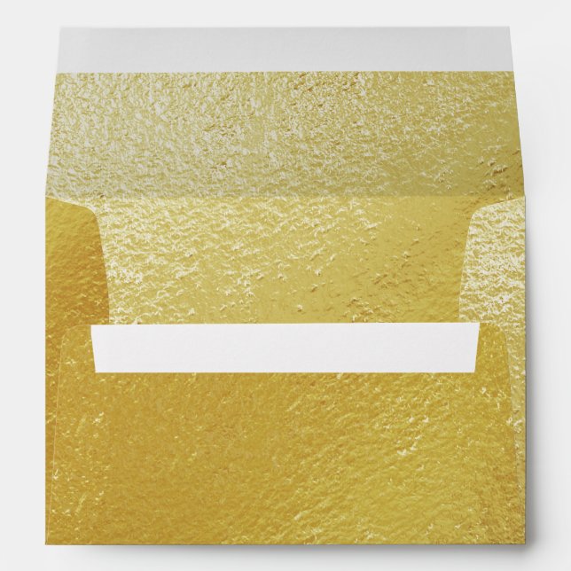 Modern Elegant Gold Foil Envelope (Back (Bottom))