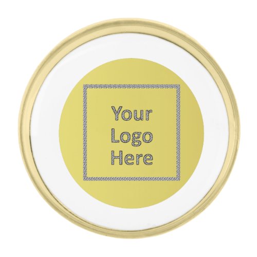 Modern Elegant Gold Foil Logo Gold Finish Lapel Pin