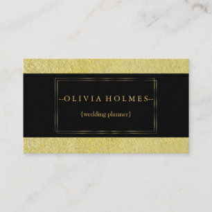 Modern Elegant Gold Foil Metal Professional Busine Business Card