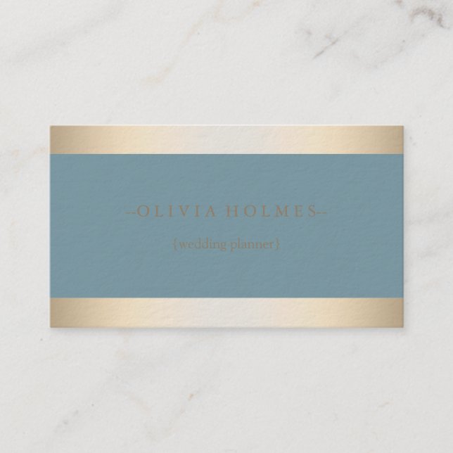 Modern Elegant Gold Foil Metal Professional Busine Business Card (Front)