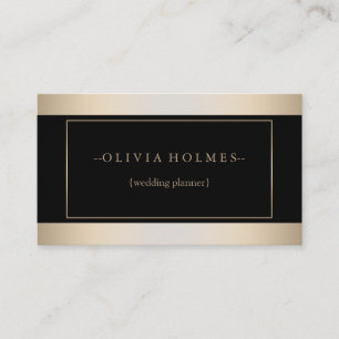 Modern Elegant Gold Foil Metal Professional Business Card