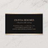 Modern Elegant Gold Foil Metal Professional Business Card (Back)