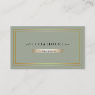 Modern Elegant Gold Foil Metal Professional Business Card