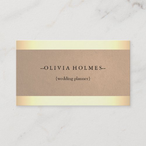 Modern Elegant Gold Foil Metal Professional Business Card