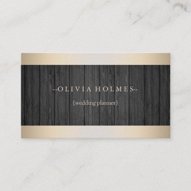 Modern Elegant Gold Foil Metal Professional Business Card (Front)