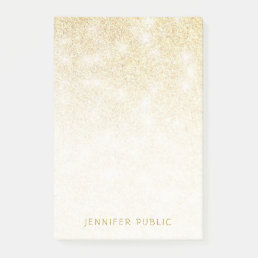 Modern Elegant Gold Glitter Template Minimalist Post-it Notes