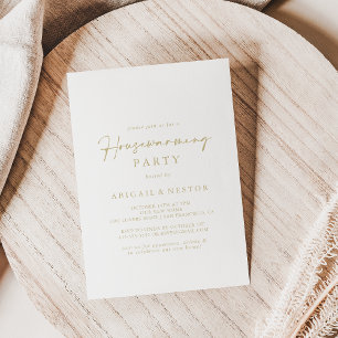 Modern Elegant Gold Housewarming Party  Invitation