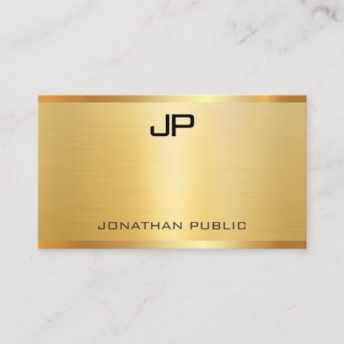Modern Elegant Gold Look Glamorous Professional Business Card
