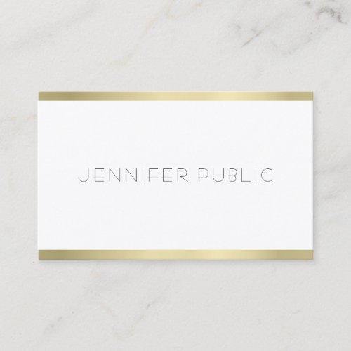 Modern Elegant Gold Look Minimalist Template Business Card