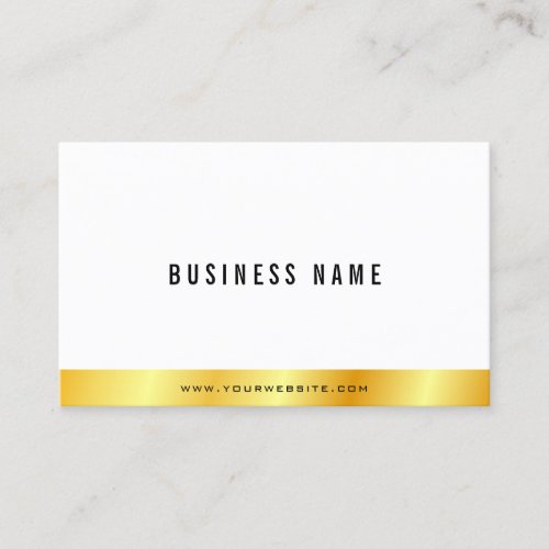 Modern Elegant Gold Look Personalized Simple Business Card