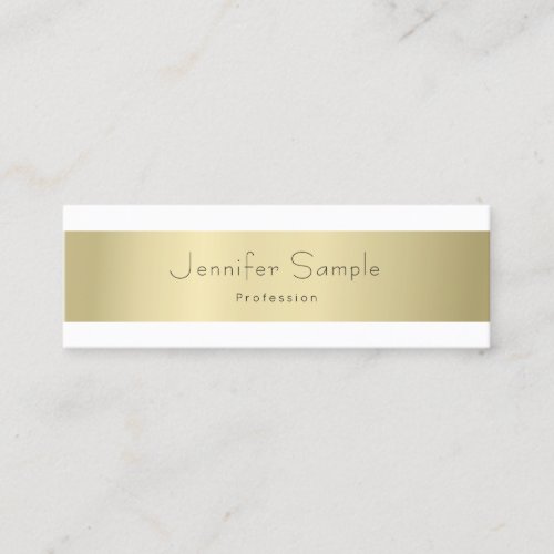 Modern Elegant Gold Look Simple Plain Professional Mini Business Card