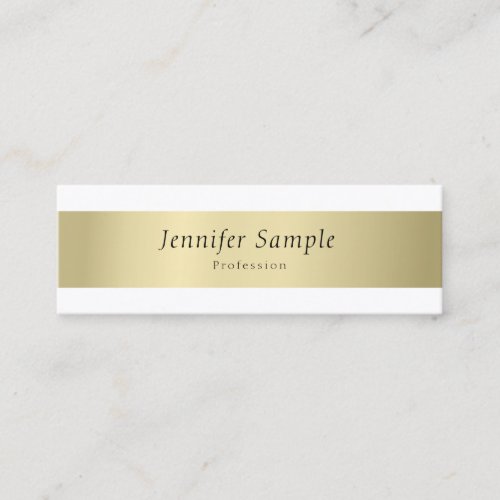 Modern Elegant Gold Look Sleek Plain Professional Mini Business Card