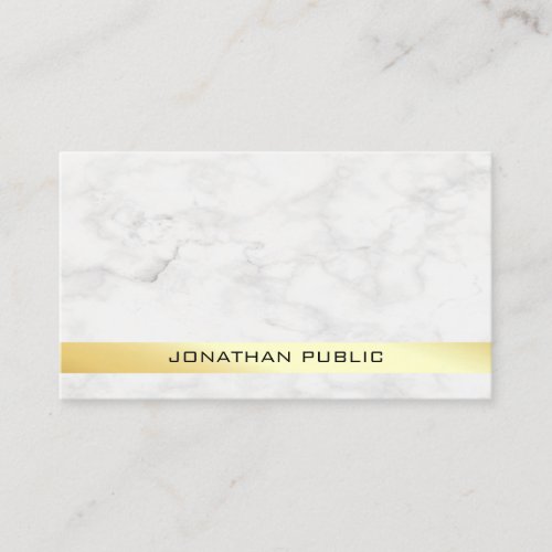 Modern Elegant Gold Marble Template Professional Business Card