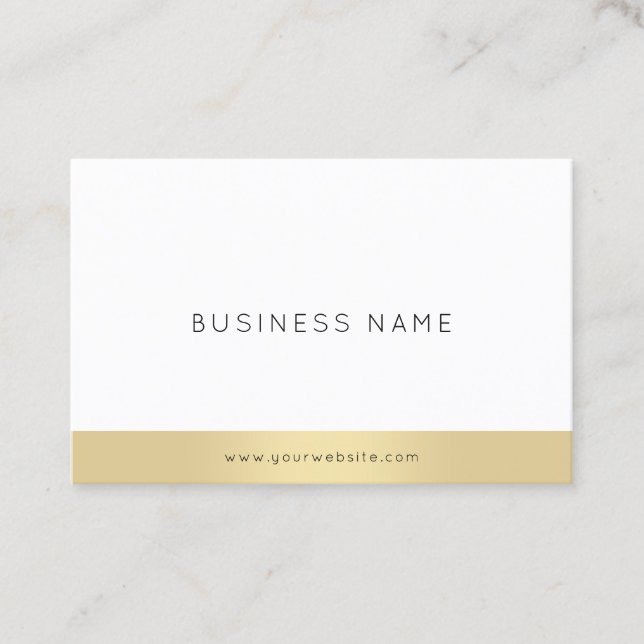 Modern Elegant Gold Minimalist Design Professional Business Card (Front)