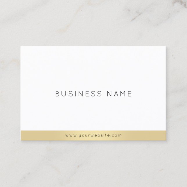 Modern Elegant Gold Minimalist Design Template Business Card (Front)
