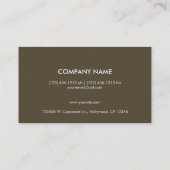 Modern & Elegant Gold Monogram Professional Business Card (Back)