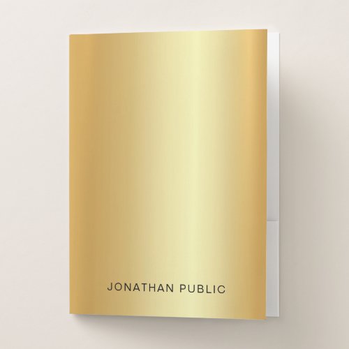Modern Elegant Gold Professional Office Template Pocket Folder