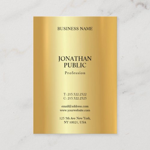 Modern Elegant Gold Professional Trendy Template Business Card
