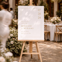 Modern Elegant Gold Script & White Outline Wedding