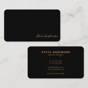 Modern Elegant Gold Signature Business Card