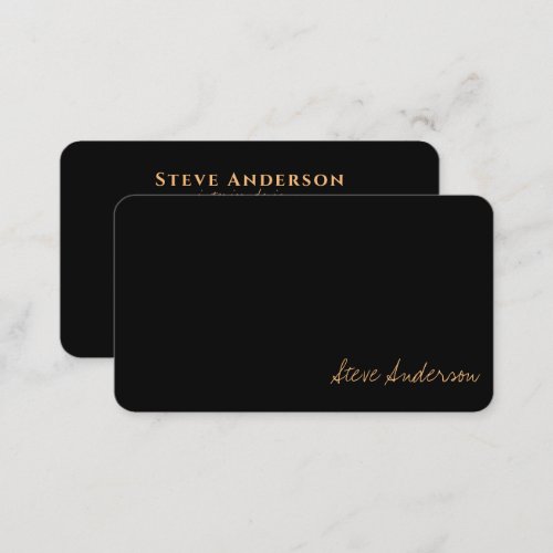 Modern Elegant Gold Signature Business Card