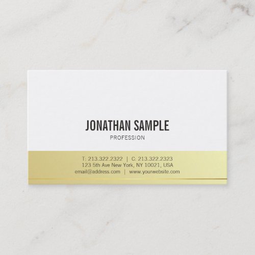 Modern Elegant Gold Simple Professional Design Business Card