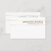 Modern Elegant Gold Striped Luxury Design Trendy Business Card (Front/Back)