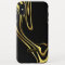 Modern elegant gold swirls on black