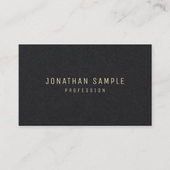 Modern Elegant Gold Text Simple Template Luxurious Business Card by art_grande at Zazzle