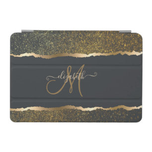 Modern Elegant Gold Touch Monogram iPad Mini Cover
